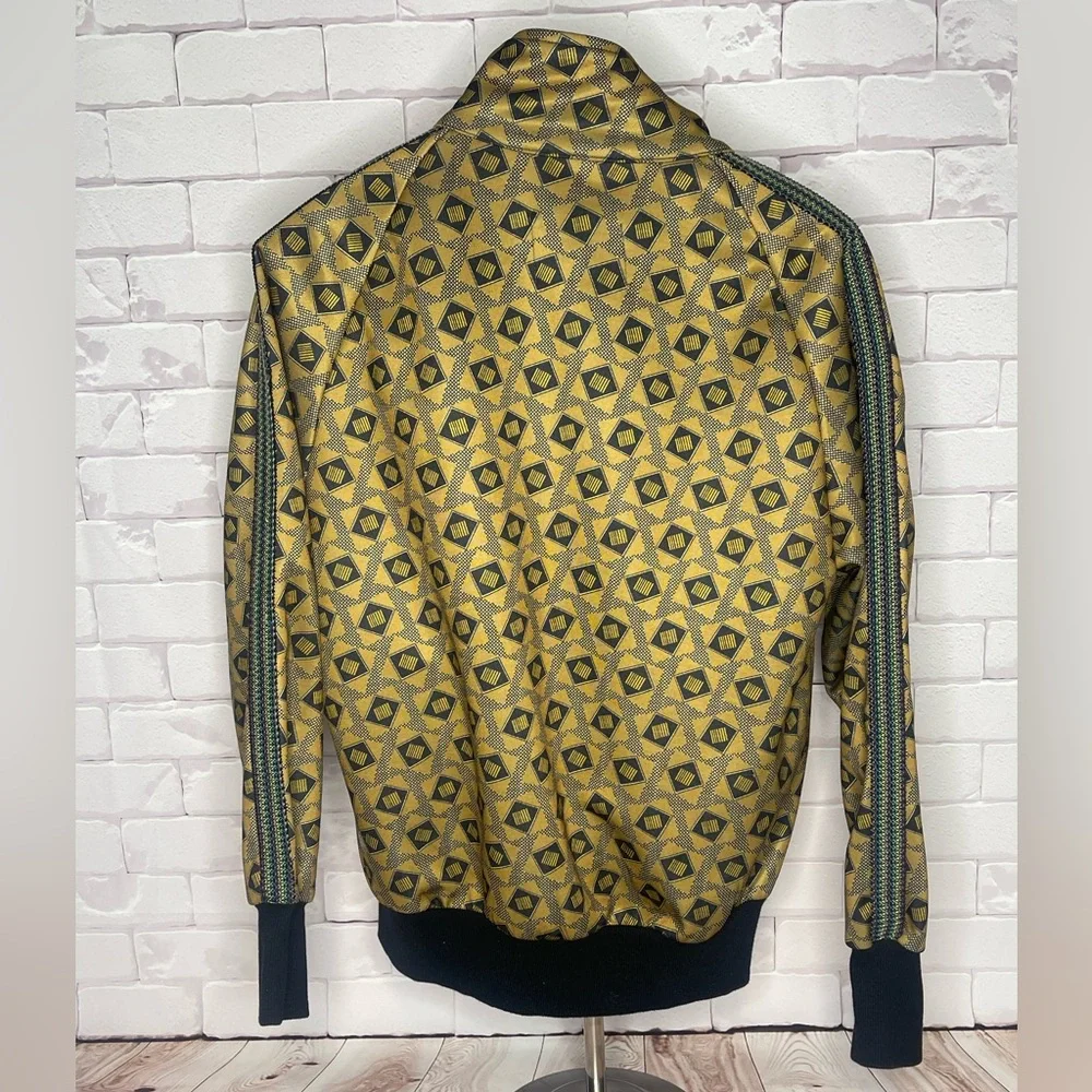 Urban Outfitters Mens Gold‎ & Black Print Sleeve Stripe Track Jacket
